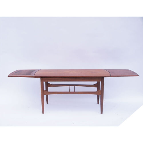 Scandinavian Danish coffee table extendable teak & rosewood