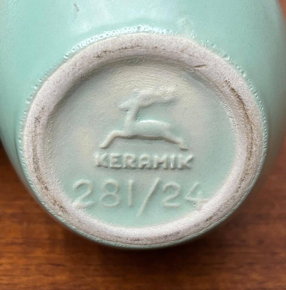 German ceramic vase from the mid-century by Hirschau Keramik, 1960s.