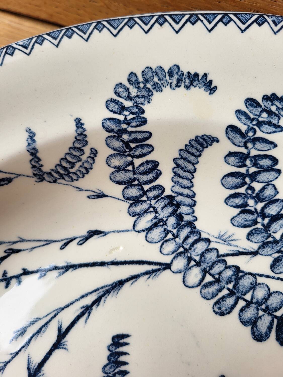 Hollow dish, clairefontaine earthenware, indiana decor, 19th century