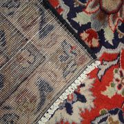 Tapis persan vintage tissé à la main en laine rouge kashan tapis de salon - 209x242cm