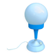 Space Age ball lamp in white opaline and blue plastic, 1970s
