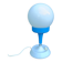 Space Age ball lamp in white opaline and blue plastic, 1970s