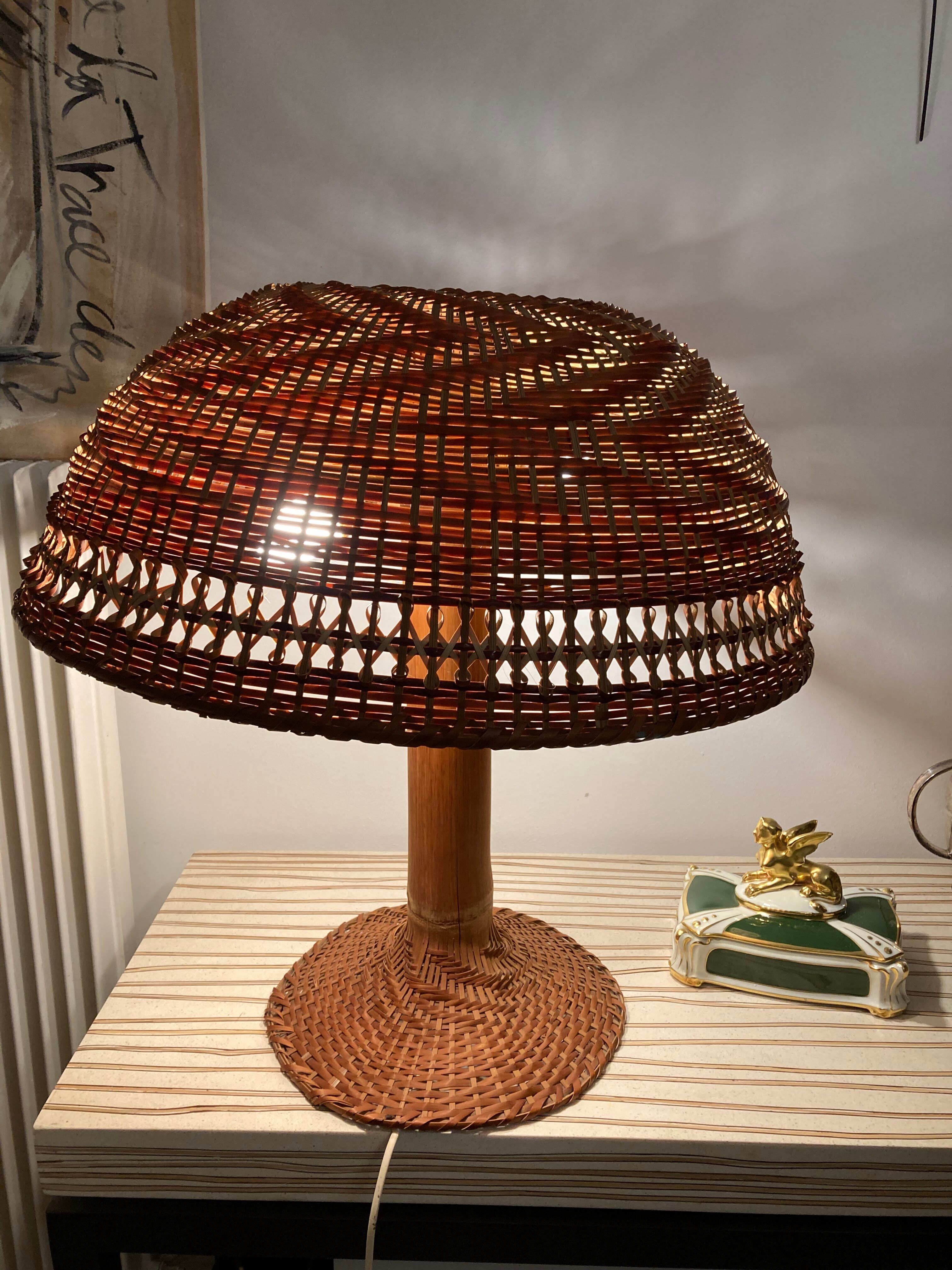 Vintage rattan lamp