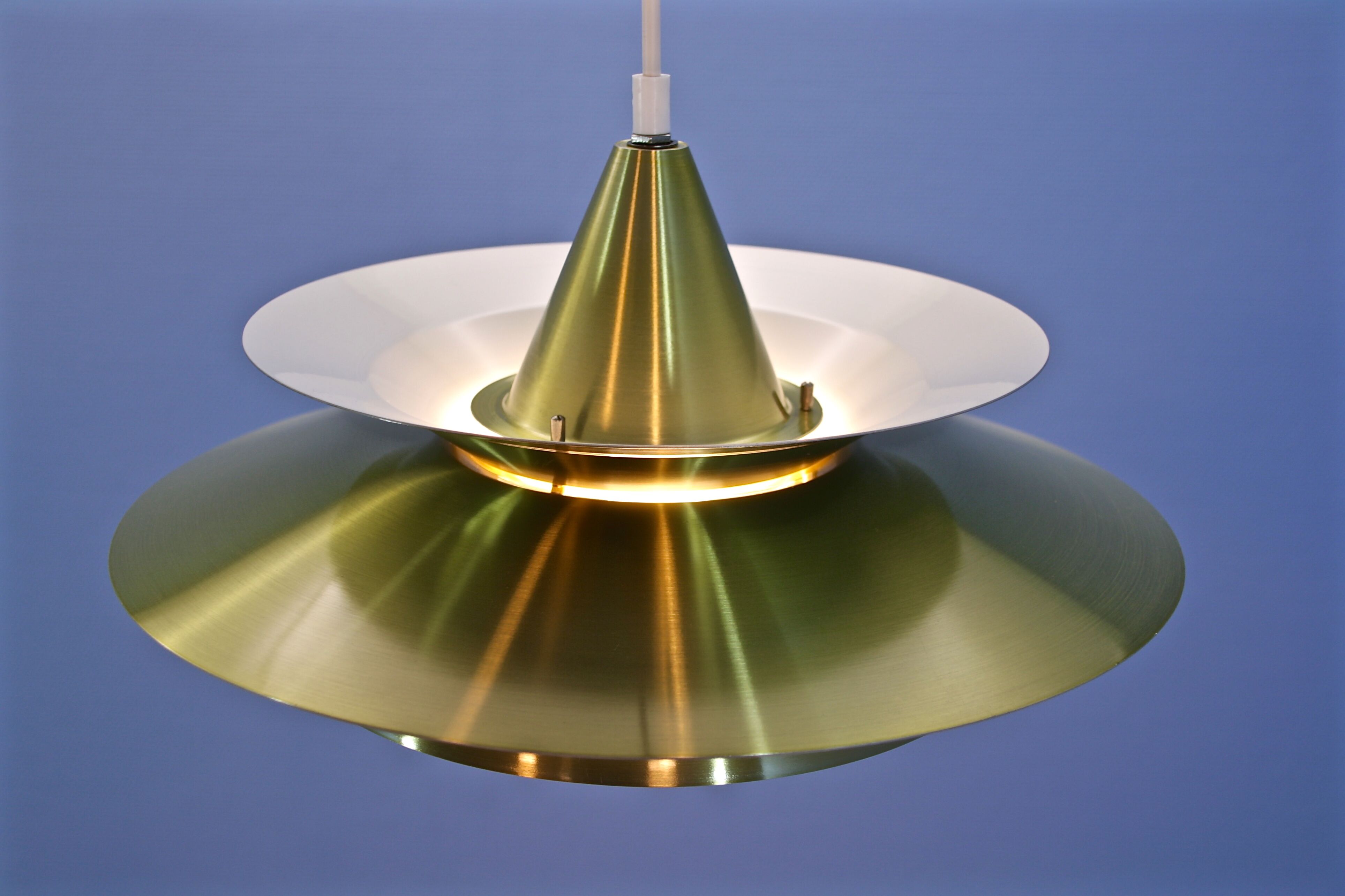 Danish hanging lamp in brass, 1970s