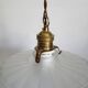 Lampe de plafond Art nouveau en persglas forgé avec décor floral, Frankrijk