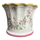 Saint Clément, cache-pot en céramique décor floral XXème