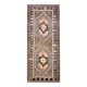 1970s Vintage Turkish Oushak Handmade Wool Cotton Brown Area Rug 85x317