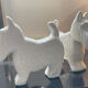 Pair of Scottish vintage bookends in glazed ceramic