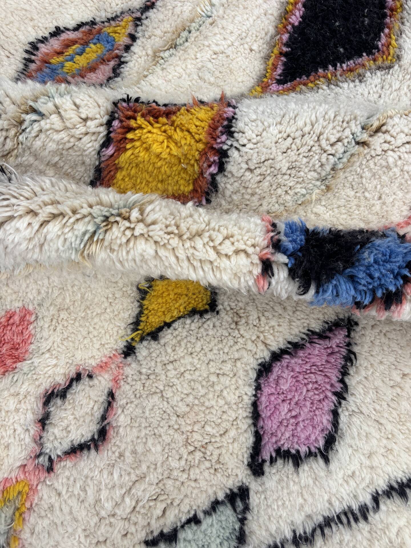 New Moroccan Berber rug M'rirt – 200x300 cm – Multicolored diamonds