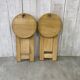 Paire de tabourets pliables
