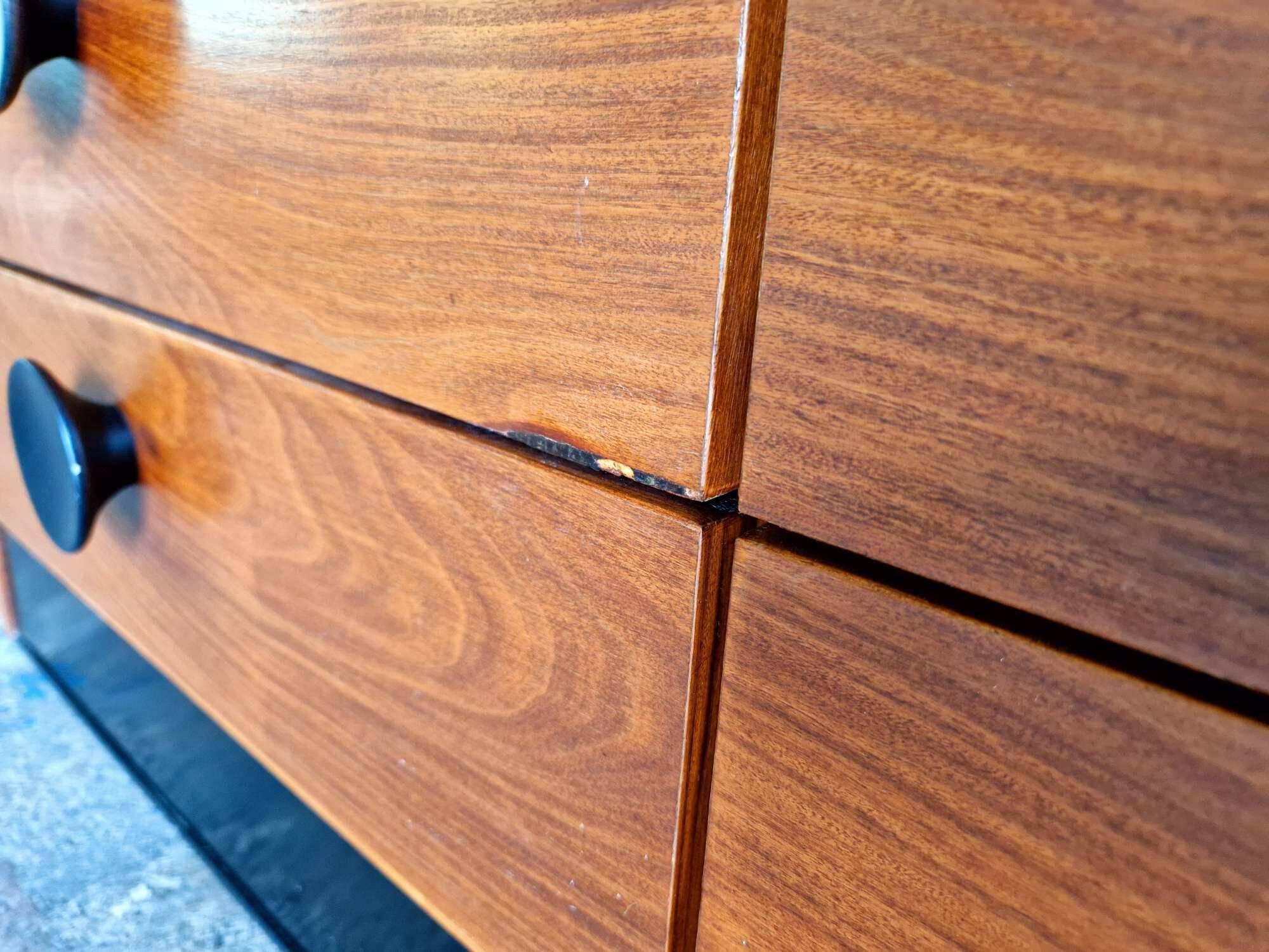 6-drawer chest of drawers in rosewood, 1960s-70s