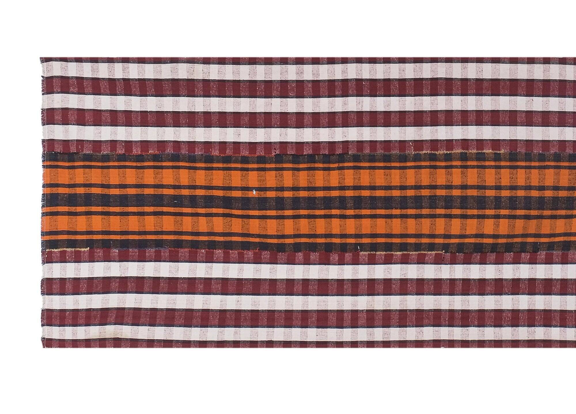 Vintage Turkish hallway rug 135x487 cm