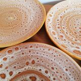 8 assiettes plates Niderviller Fauve