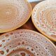 8 Niderviller Fauve dinner plates