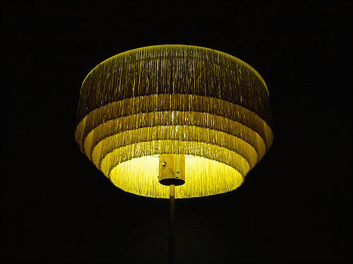 Vintage model G - 110 silk fringe floor lamp by Hans-Agne Jakobsson brass