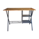 Black metal desk