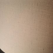 large 1970s luxury solid brass living room lamp with new linen shade 68x35