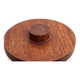 Vintage glass and teak candy box
