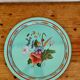 Plateau vintage turquoise décor floral champêtre