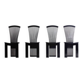 Elegant postmodern dining chairs by Pietro Costantini, Italy 1980s