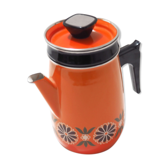 Coffee maker enamelled sheet metal