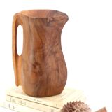 Sculptural wooden pitcher, 60s
