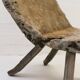 Siège Wabi Sabi robuste en bois massif, 1950