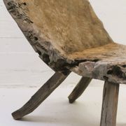 Sturdy Wabi Sabi chair in solid wood, 1950