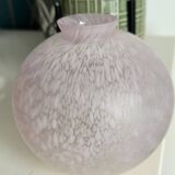 Vase boule moucheté rose