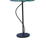 Vintage French design Artelano pedestal sidetable glass postmodern