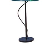 Vintage French design Artelano pedestal sidetable glass postmodern