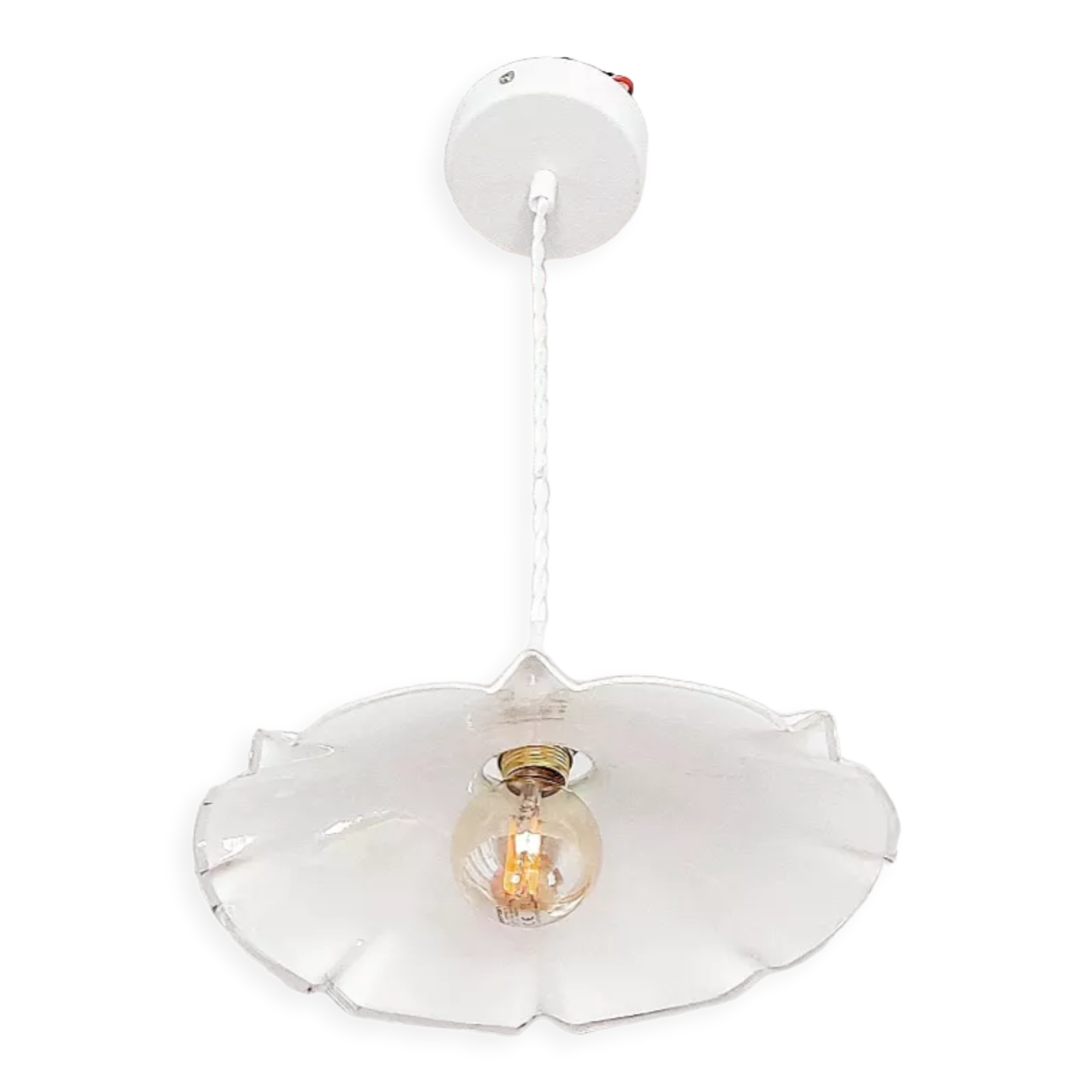 Vintage opaline pendant lamp