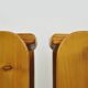 🟡 Vintage pine brutalist dining table chairs, Ate van APELDOORN, 1970s