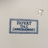 Set of 6 flat plates royalat sarreguemines