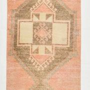 Wool Vintgae Runner Rug, Mid-Century Textile Runner Rug, 86x367 Cm