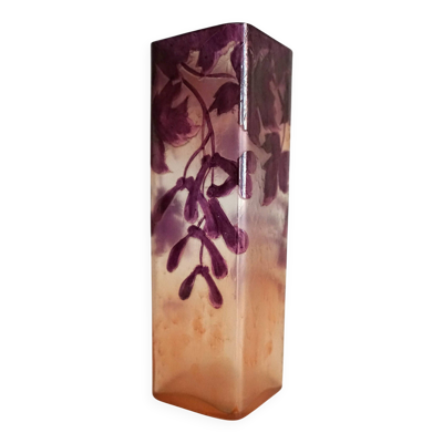 François-Théodore Legras vase carré série rubis art nouveau 1900