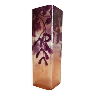 François-Théodore Legras square vase ruby series Art Nouveau 1900