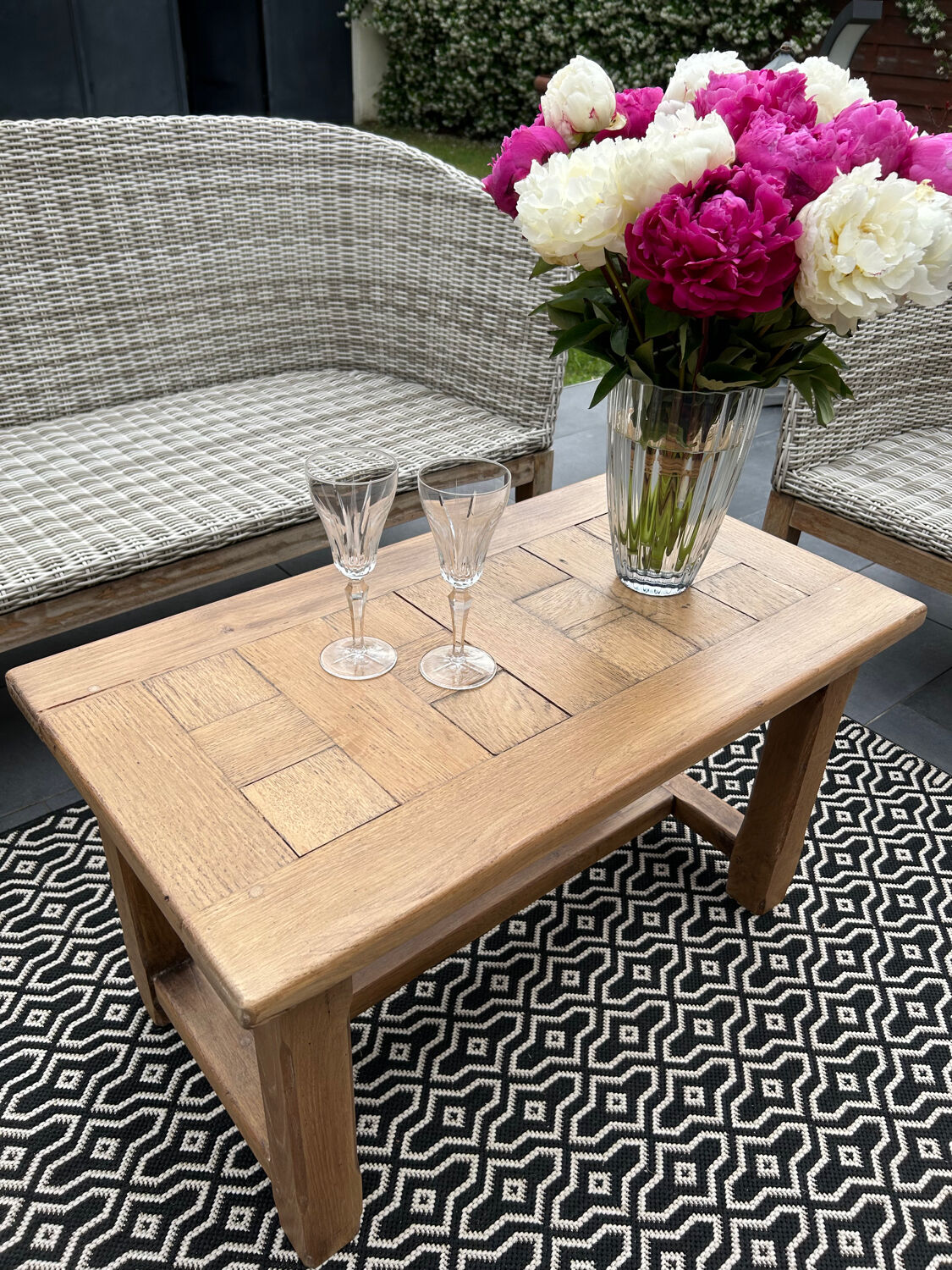 Antique oak coffee table