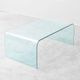 Vintage Fiam Italia coffee table in curved glass minimalist design 1970s