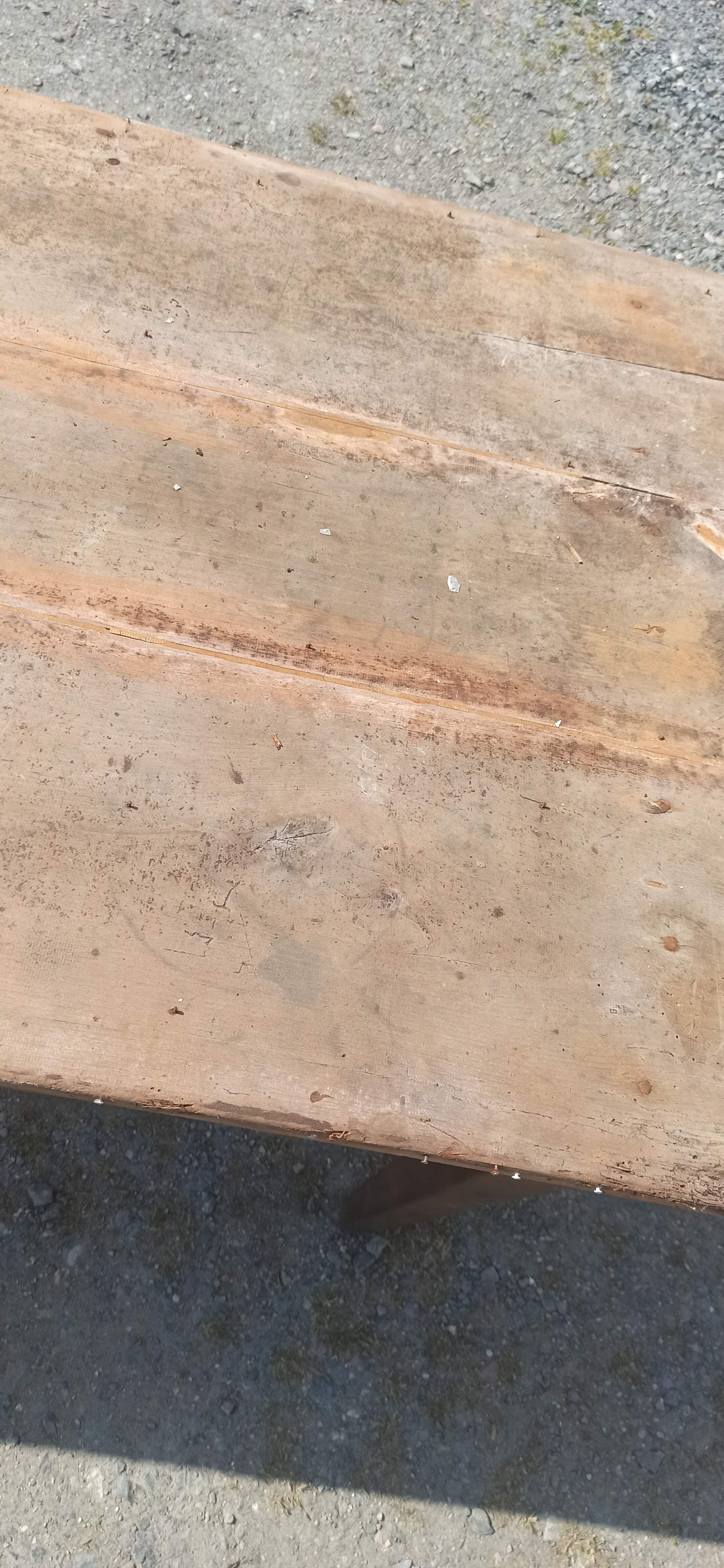 Large table 181 cm of cherry and oak farm