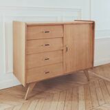 Small renovated vintage sideboard, Scandinavian style, 1950s-60s.