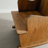 Vintage Swedish Wooden Pine Rocking Chairs by Axel Einar Hjorth, 1930s