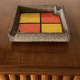 Mid-century space age ceramic ashtray, Aldo Londi Bitossi Italy 1970s