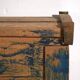 Antique chest painted blue made of pine – Central Europe, circa 1870