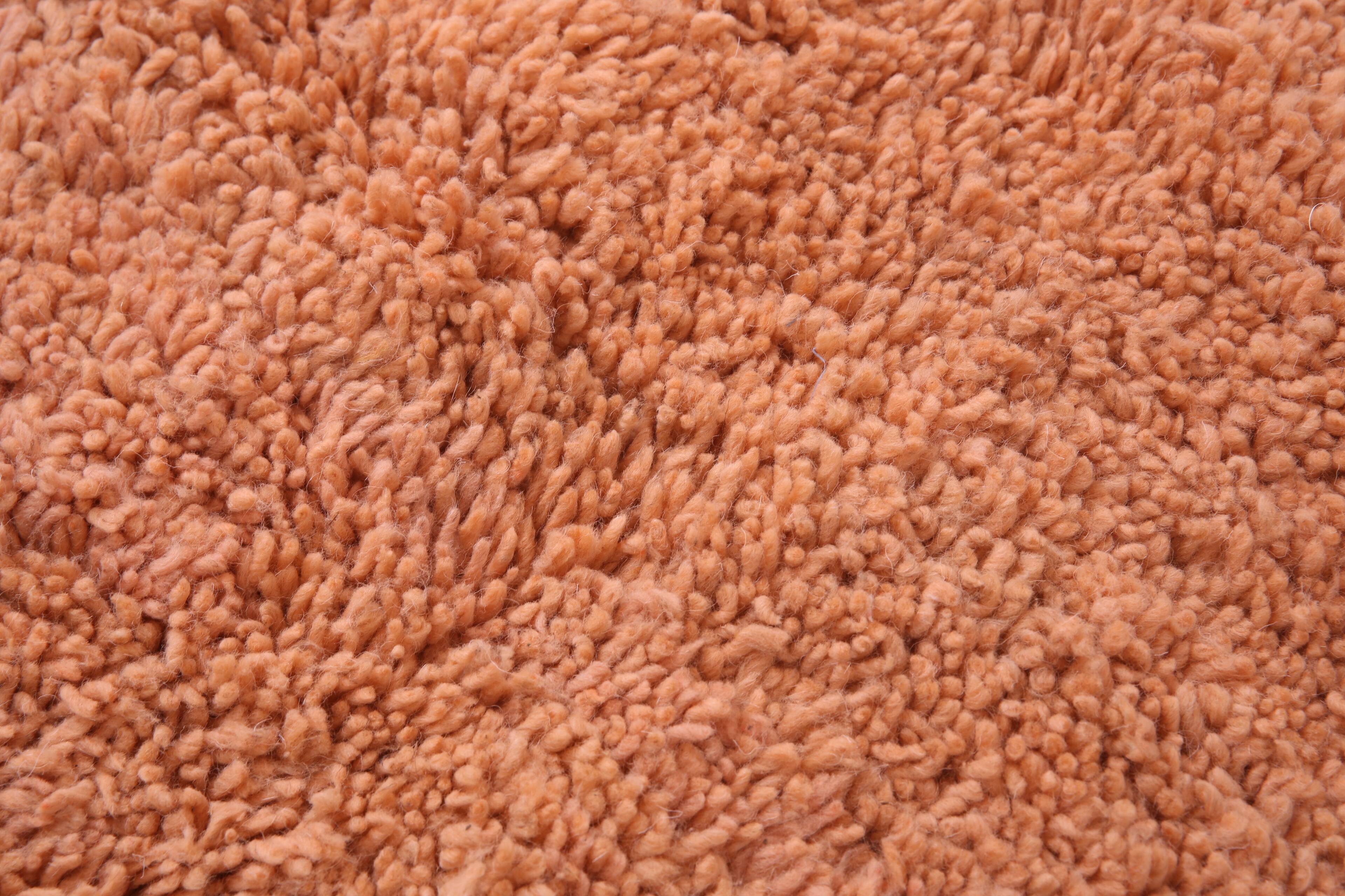 Peach Vintage Moroccan Rug 187 x 252 cm - Handmade Berber Wool Rug Boho