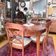 Extendable dining table in cherry wood