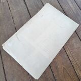 Old map France Brittany Rennes St Malo