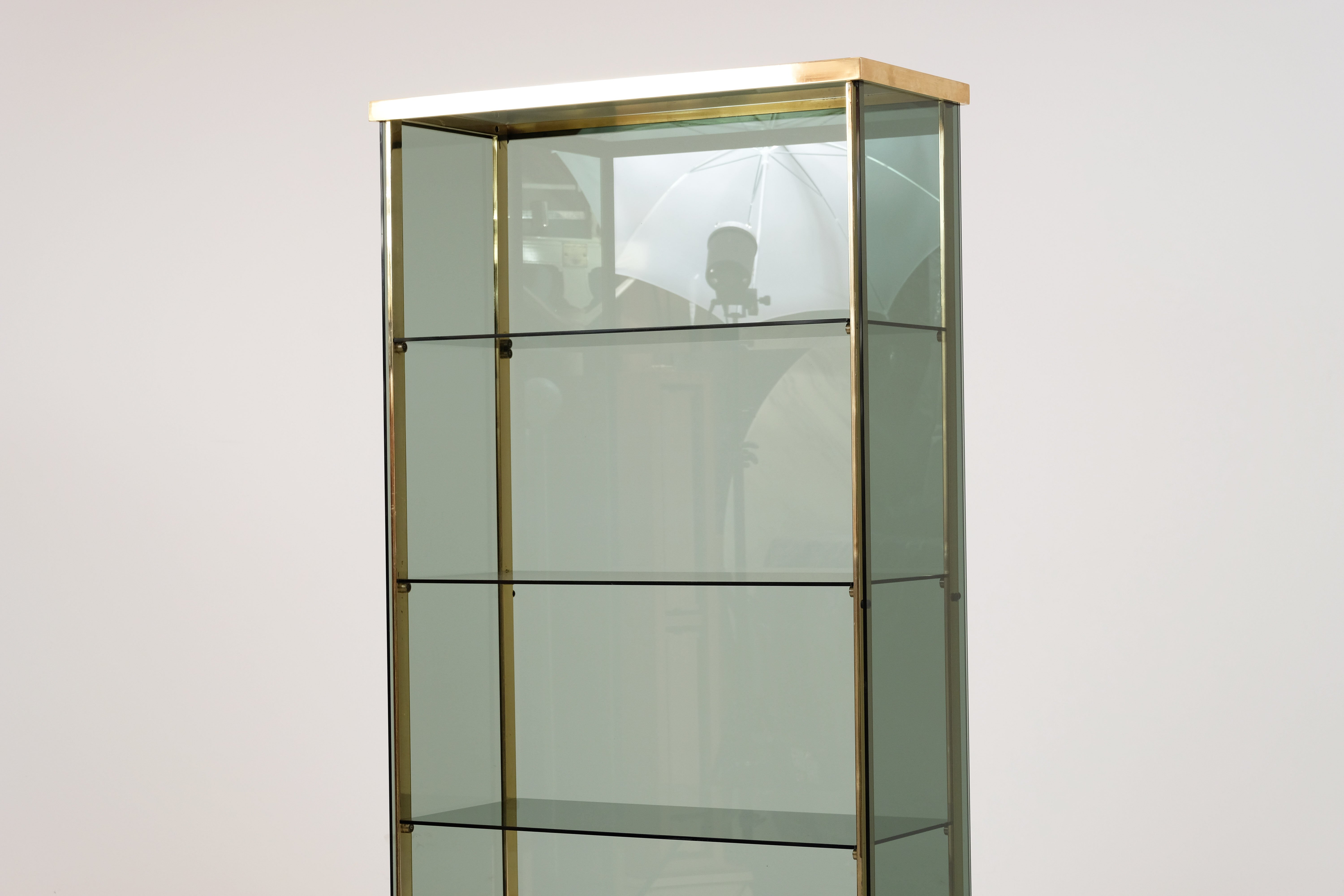 1960's glass and brass library