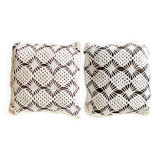 Vintage crochet square cushions
