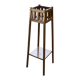 Vintage solid wood stool repainted 91cm